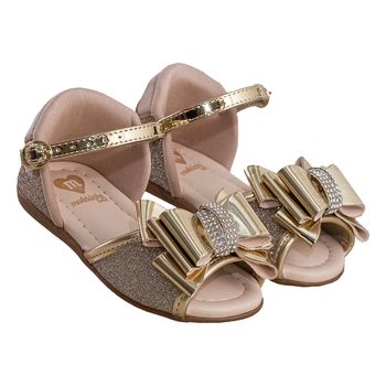 Sandalia-Dourado-e-Creme-Kids-Laco-Strass-|-Molekinha-Tamanho--18---Cor--DOURADO-0